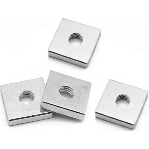 142pcs M2.5 nuts square muffs sleeve carbon steel nut inside thread muff sleeve 4.8 grade GB39