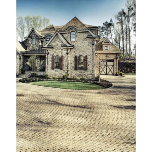 5x7ft Vintage House Tree Photography Backdrops Photo Props Studio Background