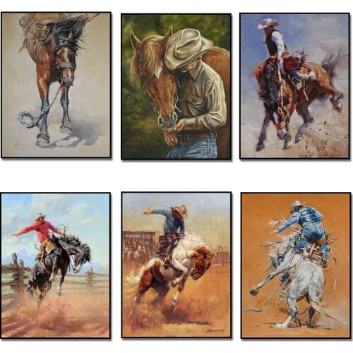 DIY Diamond Painting West Cowboy Full Square/Round Diamond Embroidery Beaded Cross Stitch Rhinestones Mosaic Paint Home Decor