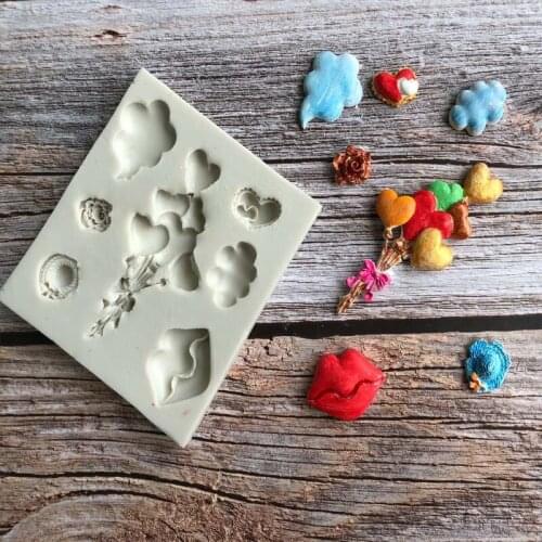 Aouke Balloon cloud shape silicone mold DIY fondant cake mold chocolate fudge mold kitchen baking supplies