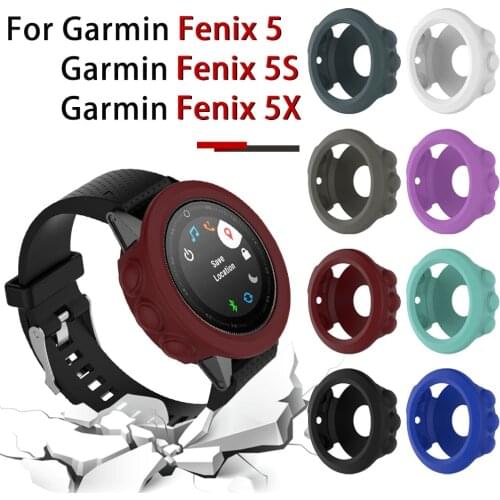 Garmin Fenix 5 5S 5X Watch Case Soft Silicone Protective Sleeve Anti Collision Bumper Protective Shell Cover For Garmin 5 5S 5X