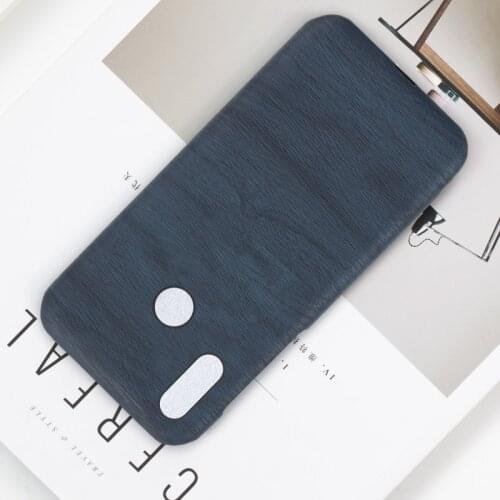 Wood grain PU Leather Phone Case For Huawei P Smart 2019 Soft Silicone Case For Huawei Honor 10 Lite Protective Back Shell