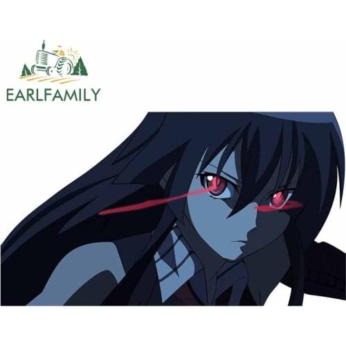 EARLFAMILY 13cm x 7.3cm for Akame Ga KILL Akame Vinyl Car Stickers Personality Laptop Surfboard Decoration Creative Decal