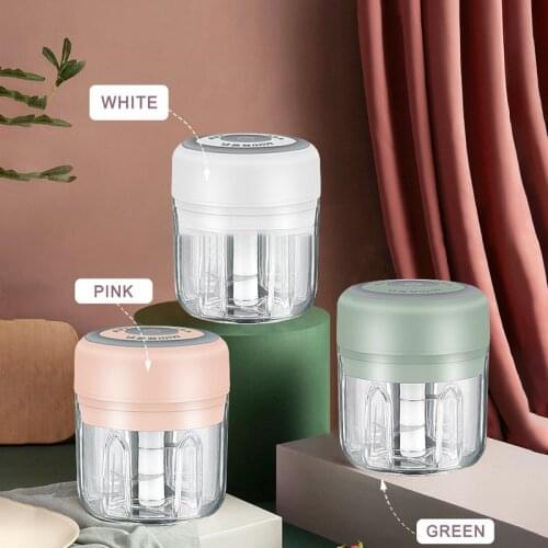 Electric Garlic Masher USB Charging Sturdy Durable Mini Crusher Chopper For Crushed Ginger Crushed Fresh Chili Kitchen Tools
