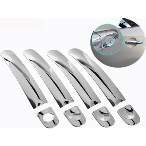 FUNDUOO For VW Touran / VW Caddy / VW T5 T6 Transporter 2003- 2015 Stainless Steel Car Door Handle Cover Trim Overlays