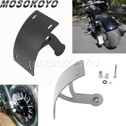 Black/Silver Aluminum Motorcycle Swingarm Curved Vertical License Plate For Suzuki Boulevard M109R 2006-2013 2009 2010 2011 2012