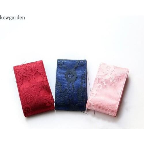 Kewgarden DIY Bowknot Accessories Handmade Tape Polyester Double Layering Lace 1.5" 1" 40 25mm Flowers Ribbons Webbing 10 Yards