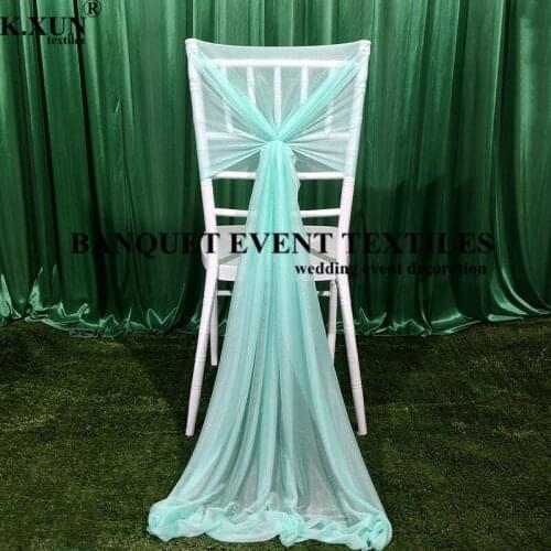 Out Door Wedding Sequin Organza Chiavari Chair Cap Hood Cover For Event Party Banquet Decoration