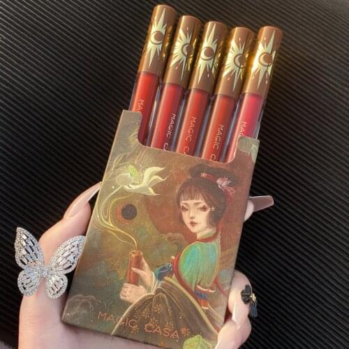 Matte Velvet Lip Gloss 5pcs/set Liquid Lipsticks Waterproof Lasting Not EasyTo Fade Lips Makeup Sexy Lip Glaze Cosmetic