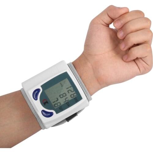 Health Care Automatic Digital Wrist Blood Pressure Monitor for Measuring Heart Beat Pulse Rate DIA Tonometer Sphygmomanometer