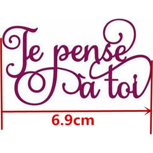 French Alphabet Metal Cutting Dies for DIY Scrapbooking Album Paper Cards Crafts Embossing Card Craft Cutting Dies Stencils