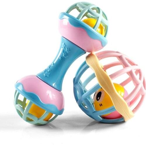 0-12 Months Soft glue Teether Fitness rattle Educational Toys Baby Rattles Toys Newborn Hand Bells Teether Baby Toys