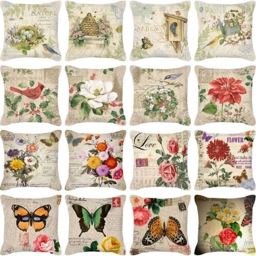 Pillow covers ins Nordic style sofa pillow covers Country landscape printing Office cushion covers cross border
