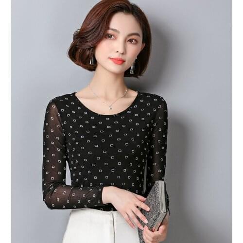 2018 Autumn New Pattern Will Code Self-cultivation Thin Fashion Printing Long Sleeve Gauze Rendering Unlined Upper Garment