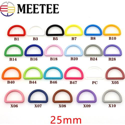 50pcs 15/20/25/30/38mm Plastic O D Ring Buckle High Quality Colorful rings hook clasp DIY Bag Strap Webbing Buckles Accessories