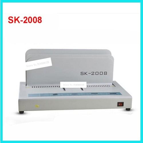 220V/ 50Hz 100 W SK2008 Hot Glue Stitching Machine Perfect Desktop Thermal Paper Binder Metal Electric Book Maker thickness 38MM
