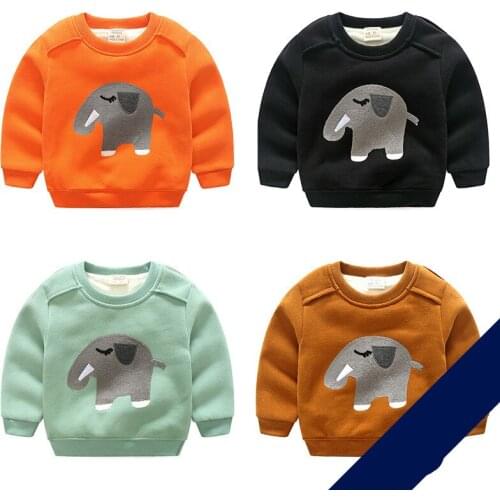 Toddler Boys Sweatshirt 2020 Winter Child Casual Warm Pullovers Korean Cartoon Plus Velvet Thicken Hoodies For Boy Kids Clothing