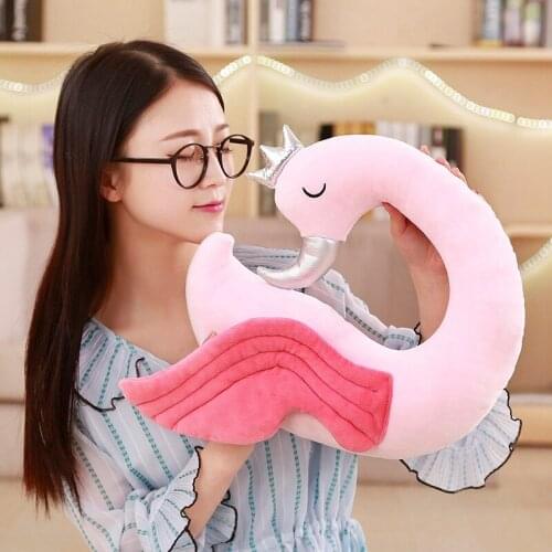 Flamingo Cartoon Neck Pillow U-shaped Car Neck Travel Nap Neck Cervical Pillow Cute Animal Image Girlfriend Gift