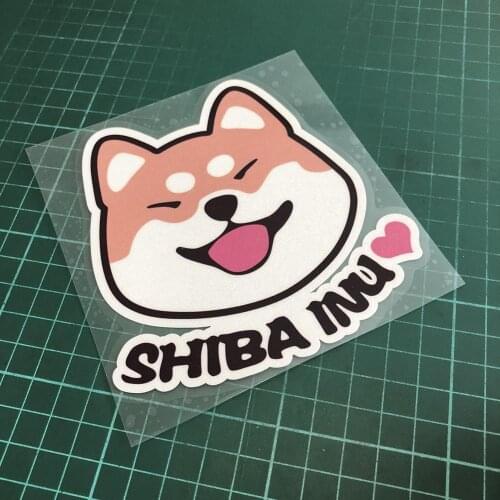 Animal Pet Dog Home Decorate DIY Stickers Cute SHIBA INU Heart Love Car Styling Decal Bumper