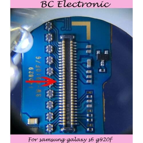 LCD display FPC connector for samsung for galaxy s6 g920f logic on motherboard mainboard