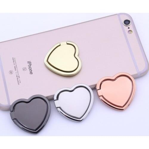 1PC Metal Heart Mobile Phone Ring Holder Telephone Support Accessories Magnetic Car Bracket Socket Stand for Mobile Phones