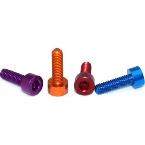 10pcs/lot DIN912 M3*12/16 color flat head aluminum hexagon machine screw color cup head inner hexagon screw