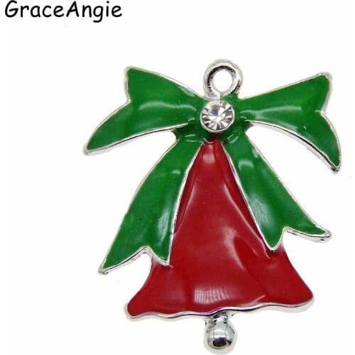 10Pcs Christmas Charm Mixed Metal Enamel Jewelry DIY Art Oil Drop Red Star Christmas Hat Metal Enamel Charms Christmas Pendants