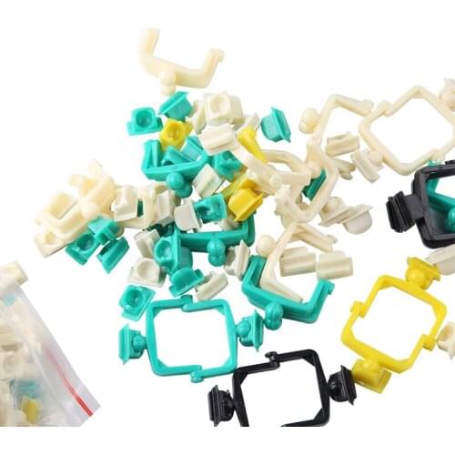 100pcs Dental lab Disposable Articulator Mixed Color Plastic Articulator Disposable Articulator