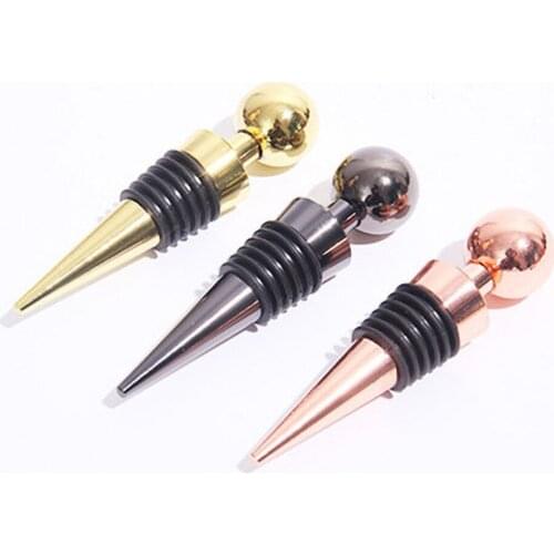 3Pcs Silicone Round Head Fresh-Keeping Stopper Sealed Household Creative Practical Red Wine Wine Bottle Stopper Bar Supplies