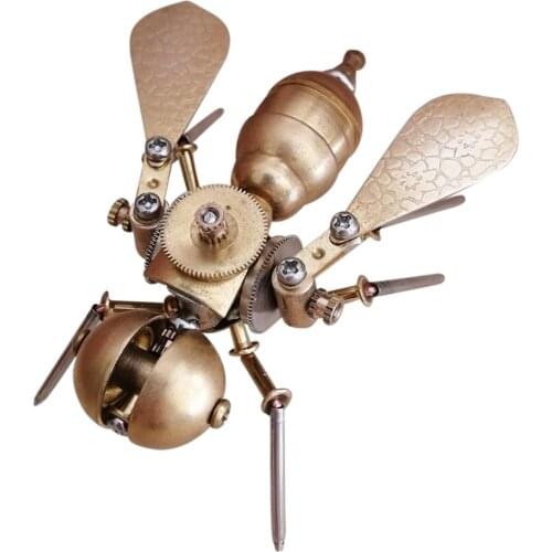 3D Metal Mechanical Insect Handicrafts Mechanical Articles Littie Bee /Fly Model Ornaments Miniature Gift - Finished Product