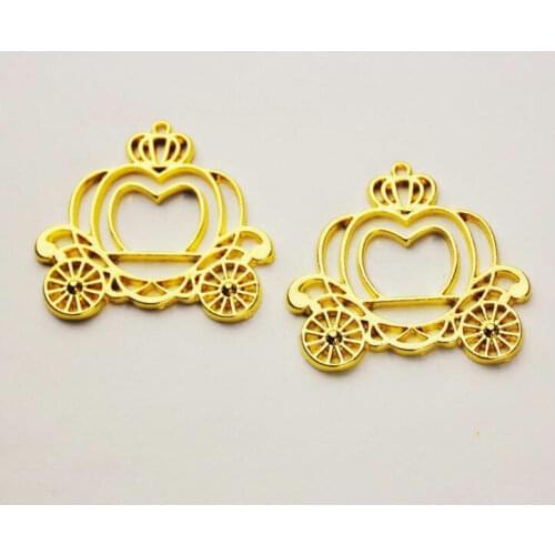 5pcs Halloween Pumpkin Car Hollow Metal Frame Open Bezels Jewelry Findings Pendant Accessories DIY Charms Handmade UV Resin Art