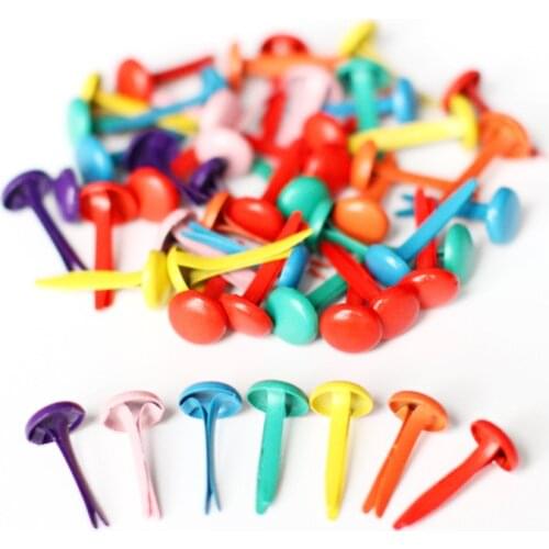 50PC/Pack Round Mini Brads Scrapbooking Decoration Material Embellishment Fastener Jewelry Accessories DIY Crafts Metal Supplies