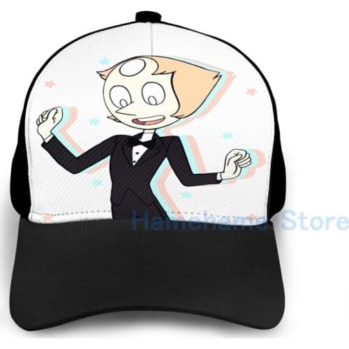 Fashion Pearl Steven Universe Mr. Greg with Stars Basketball Cap men women Graphic print black Unisex adult hat