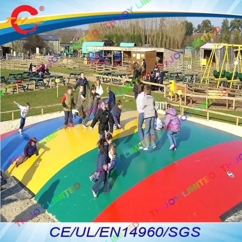 Free air shipping to door,8x6x2mH giant kangaroo air jumper,commercial outdoor inflatable jumping pillow pad pvc cloth