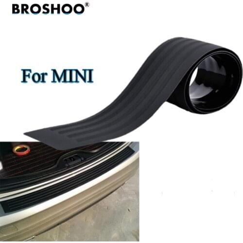 BROSHOO Car Styling Rubber Rear Guard Bumper Trunk Protector Trim Cover Strip For Mini For Cooper Countryman All4 Coupe Clubman