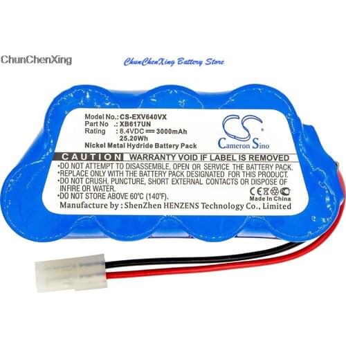 Cameron Sino 3000mAh Battery XB617UN for Euro-Pro UV617, UV617R, UV640, UV647H, UV647HB