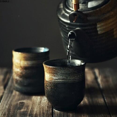 Japanese Style Teacup Water Cup Stoneware Ceramic Hand-painted Kungfu Teacup Cuisine Drinkware