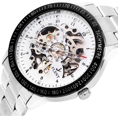 FLENT Mens Stainless Steel Watch