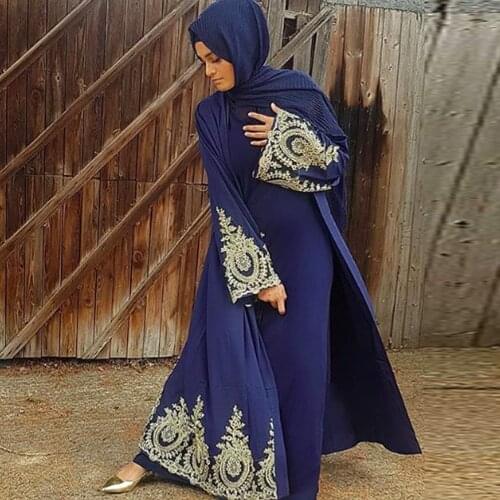 Kaftan Dubai Abaya Kimono Cardigan Muslim Hijab Dress Turkish Saudi Arabia African Dresses For Women Caftan Robe Islam Clothing