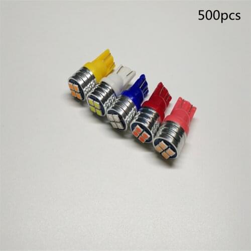 500PCS w5w led t10 bulbs 3030 4smd Nonpolarity auto side wedge license plate reading led lights lamp car styling White DC 12V