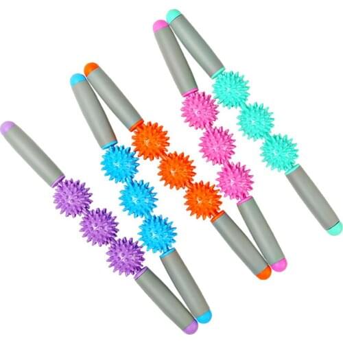 Yoga Massage Roller Gym Muscle Relax Stick for Crossfit Fitness Massage Hedgehog Ball Slim Thigh Leg Muscle Relaxation
