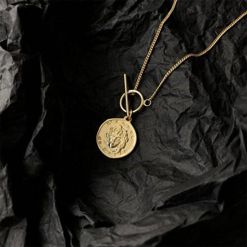 Miuoxion Personality Fashion Jewelry Simple Retro Round Portrait OT Necklace For Women Feature Namour Charm Gift All Seasons