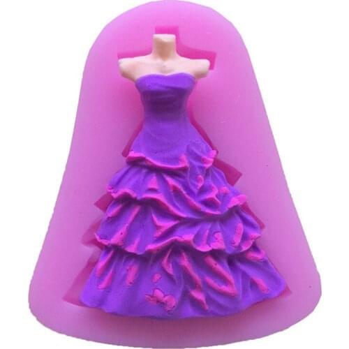 New Skirt Liquid Silicone Sugar Cake Mould M102