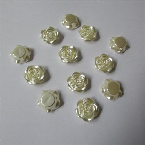 New style Straight Hole Chinese Rose Pearl Cabochon Round Pearl Imitation ABS Beads Jewelry Findings Phone Case 50g