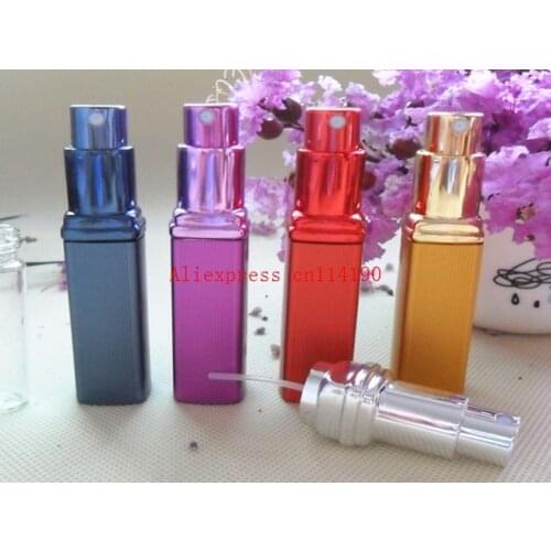 Wholesale 200pcs 6ML Empty Perfume Bottle Aluminum Alloy Fragrance Spray Bottle Mini Refillable Atomizer Creative Gift for Women