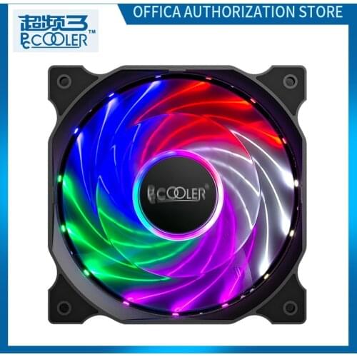 Pccooler Phantom Large Air Volume CPU Fan With 15LED Symphony Laser Light Effect Double Swirl Blade Shock Absorption And Mute