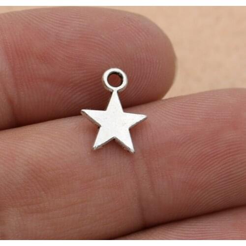 20pcs Tibetan Silver Plated Stars Charms Fashion Pendants for Bracelet Jewelry Diy Jewelry Findings 12x10mm