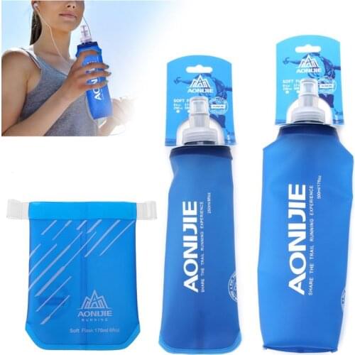170ml -500ml Foldable Soft Flask TPU Squeeze Outdoor Sports Running Water Bottle