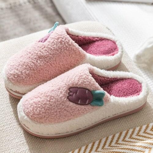 Slippers Women 2021 Womens Fur Slippers Winter Shoes Woman Platform Slippers Ladies Home Plush Warm Men Unisex Female Flat Shoes