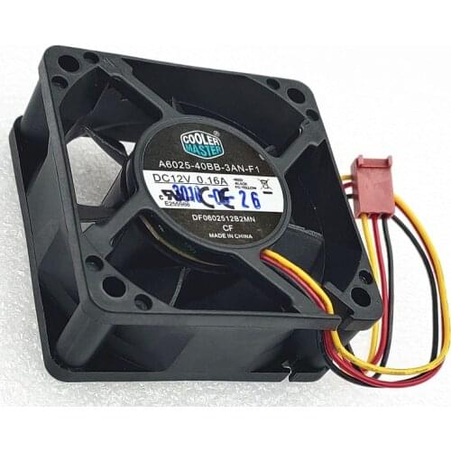 A6025-40BB-3AN-F1 New 6025 6cm Fan 3-Wire Double Ball 12V 0.15a 3900RPM 60X25mm DC cooling fan 60mm